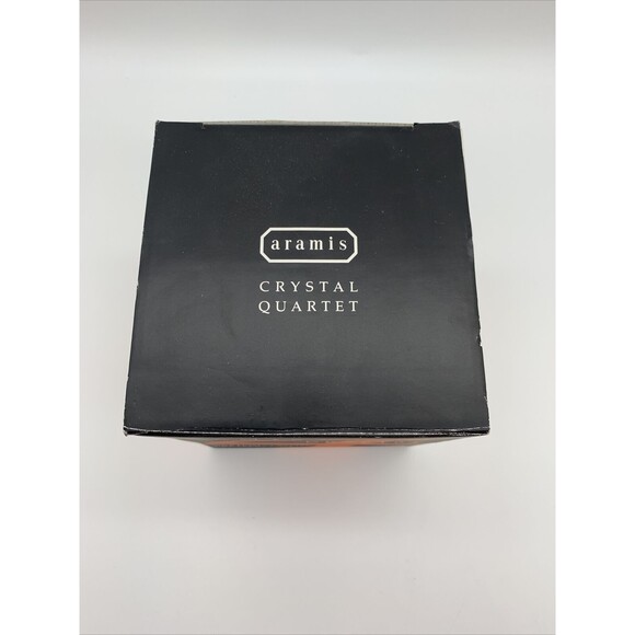 ARAMIS 4 Full Lead Crystal Quartet Tall Glasses in Original Box France Vintage - Picture 11 of 11